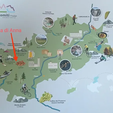 La Casa Di Anna Nel Parco Delle Dolomiti Croce D' Aune 1000 Ml Slm * Pedavena